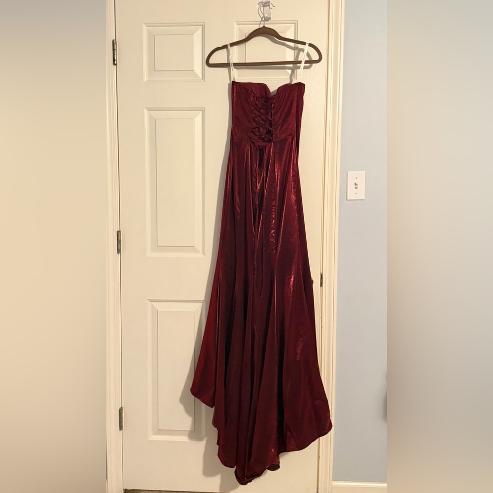Sale! Prom Dress on Sale!! Wine Red Sherri Hill - Picture 7 of 13